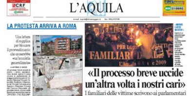 Il Messaggero del 10.04.2011 Cronaca  di L'Aquila